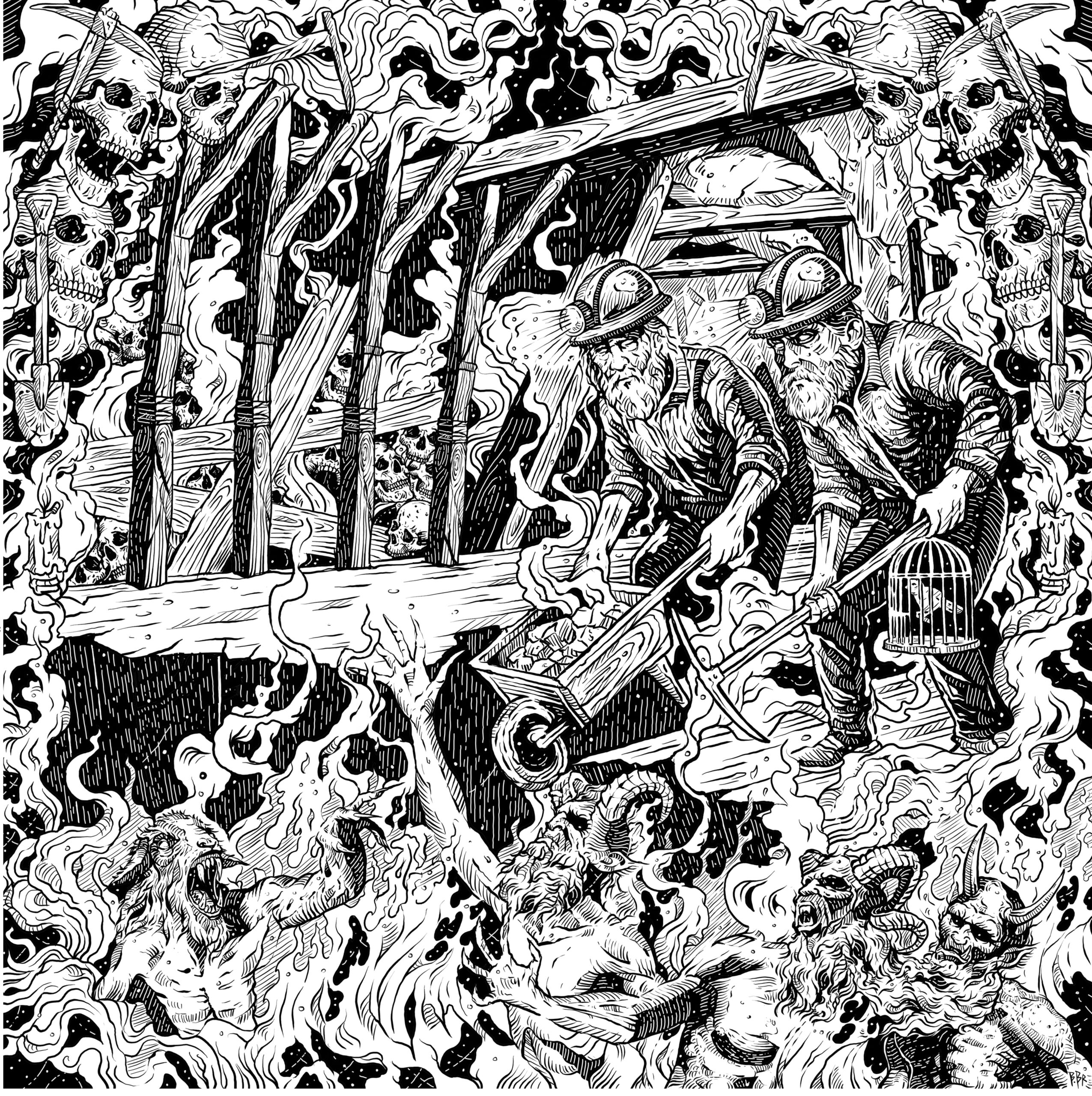 Perfide / Wurgilnô split 12 inch artwork